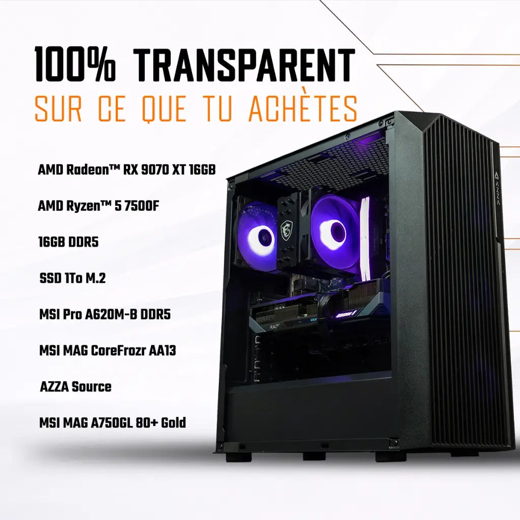 PC ANTI-CRISE MAX AMD Radeon™ RX 9070 XT